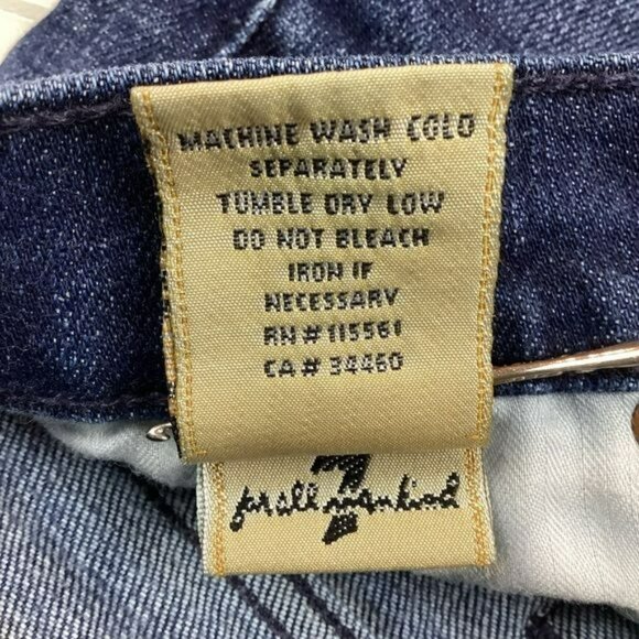 7 For All Mankind Womens Medium Wash Dojo Jeans Size 25 Flare Leg Denim - Picture 12 of 13